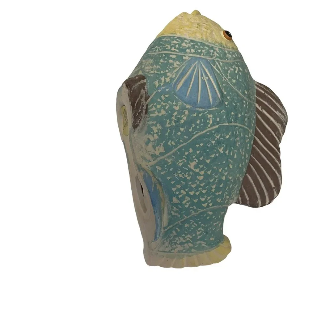 Vintage K's Collection‎ Collectible Fish Figurine Sculpture Ceramic Multi